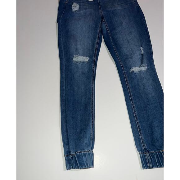 Guess women’s  distressed denim overalls - Picture 2 of 16